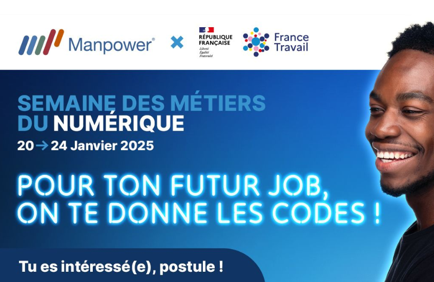 Semaine des métiers du numérique : Manpower s’associe à France Travail pour promouvoir les métiers d’une filière pleine d’avenir. 